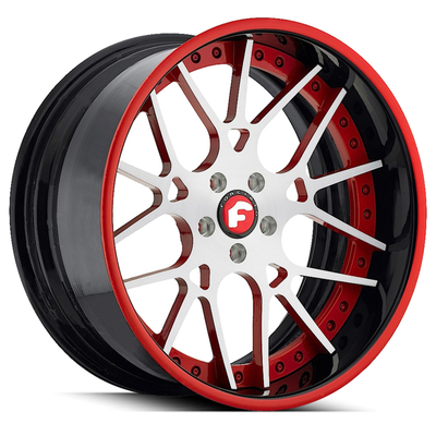 Forgiato Maglia Forgiato Forged Wheels Brushed Silver Chrome Lip JWL