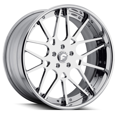 Forgiato Maglia Forgiato Forged Wheels Brushed Silver Chrome Lip JWL