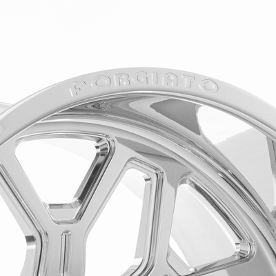 چرخ‌های نقره‌ای روشن Forgiato Flusso-T 6061-T6 Lugs 4-8