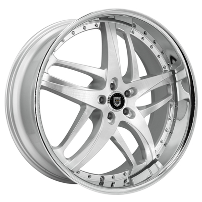 لکسانی سولار دیپ دیش کروم نقره فورج چرخ 6061-T6
