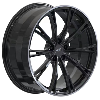 ABT Sportsline Gr-F مشکی براق چرخ های فورج شده آئودی 6061-T6 آلیاژ آلومینیوم