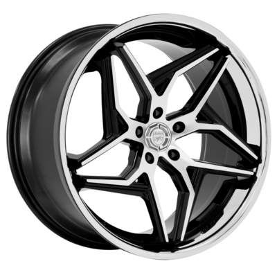 چرخ های فورج شده Lexani Spyder با آلیاژ آلومینیوم براق مشکی 6061-T6