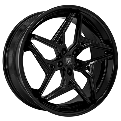چرخ های فورج شده Lexani Spyder با آلیاژ آلومینیوم براق مشکی 6061-T6