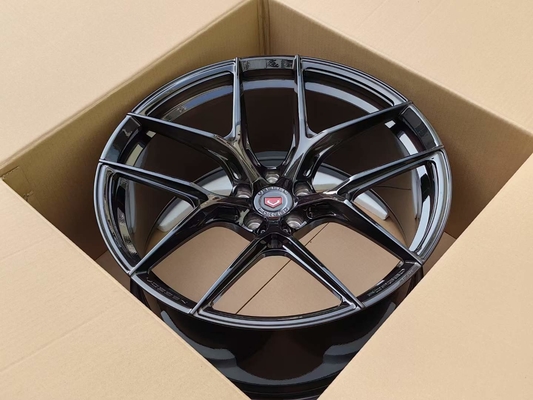 Vossen S21-01 چرخ های فرفورژه صورت مشکی برس خورده