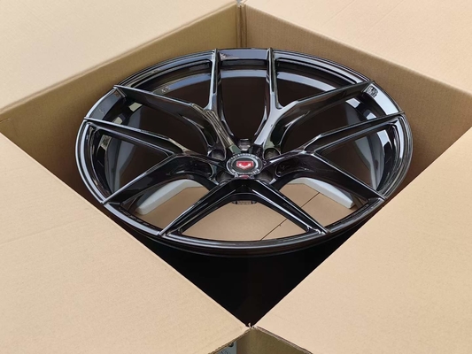 Vossen S21-01 چرخ های فرفورژه صورت مشکی برس خورده