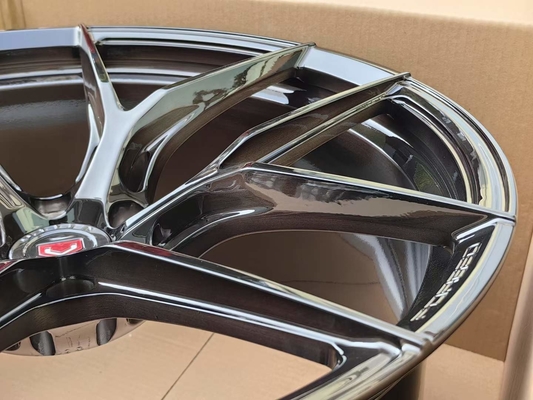 Vossen S21-01 چرخ های فرفورژه صورت مشکی برس خورده