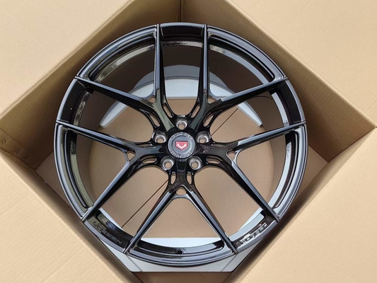 Vossen S21-01 چرخ های فرفورژه صورت مشکی برس خورده