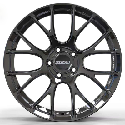 چرخ‌های فورج شده سفارشی فینیش سفارشی Volk Racing G16 براق مشکی براق