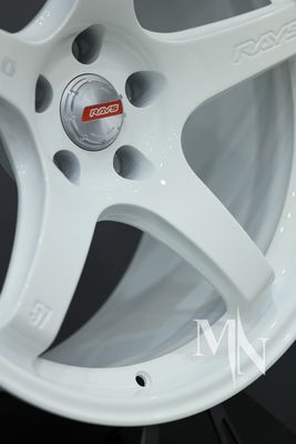 رینگ های چرخ اتوماتیک Nismo Rays 57CR Forge Infiniti Q50 370Z 350Z سفید