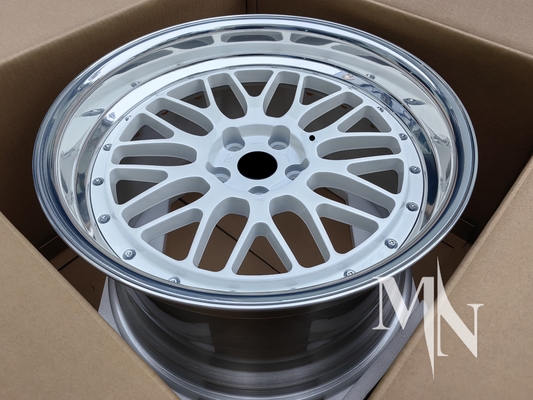 دو قطعه چرخ های سفارشی جعل شده BBS LM LMR لمانز چرخ های طلایی برای BMW 370z 350z