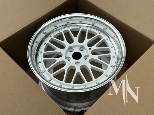 دو قطعه چرخ های سفارشی جعل شده BBS LM LMR لمانز چرخ های طلایی برای BMW 370z 350z